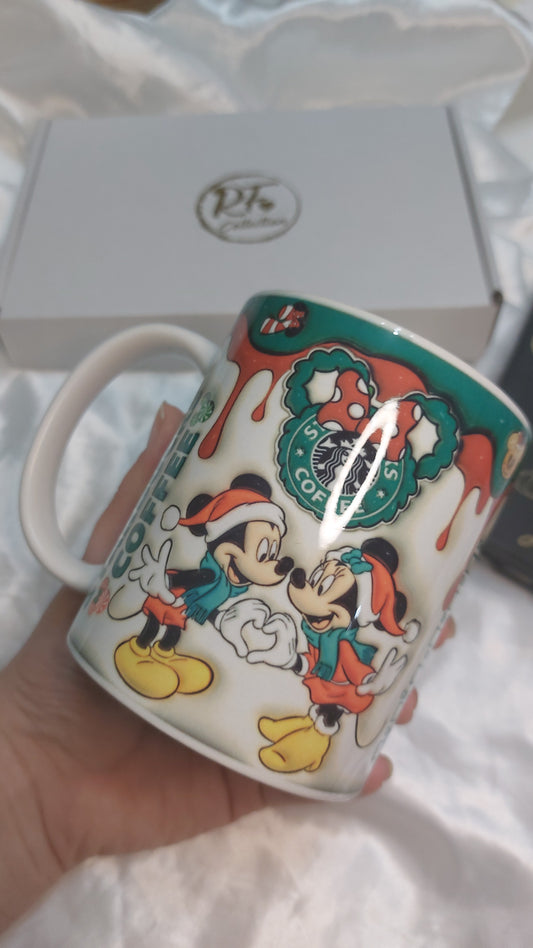 Tazza 3D topolino e minni natale